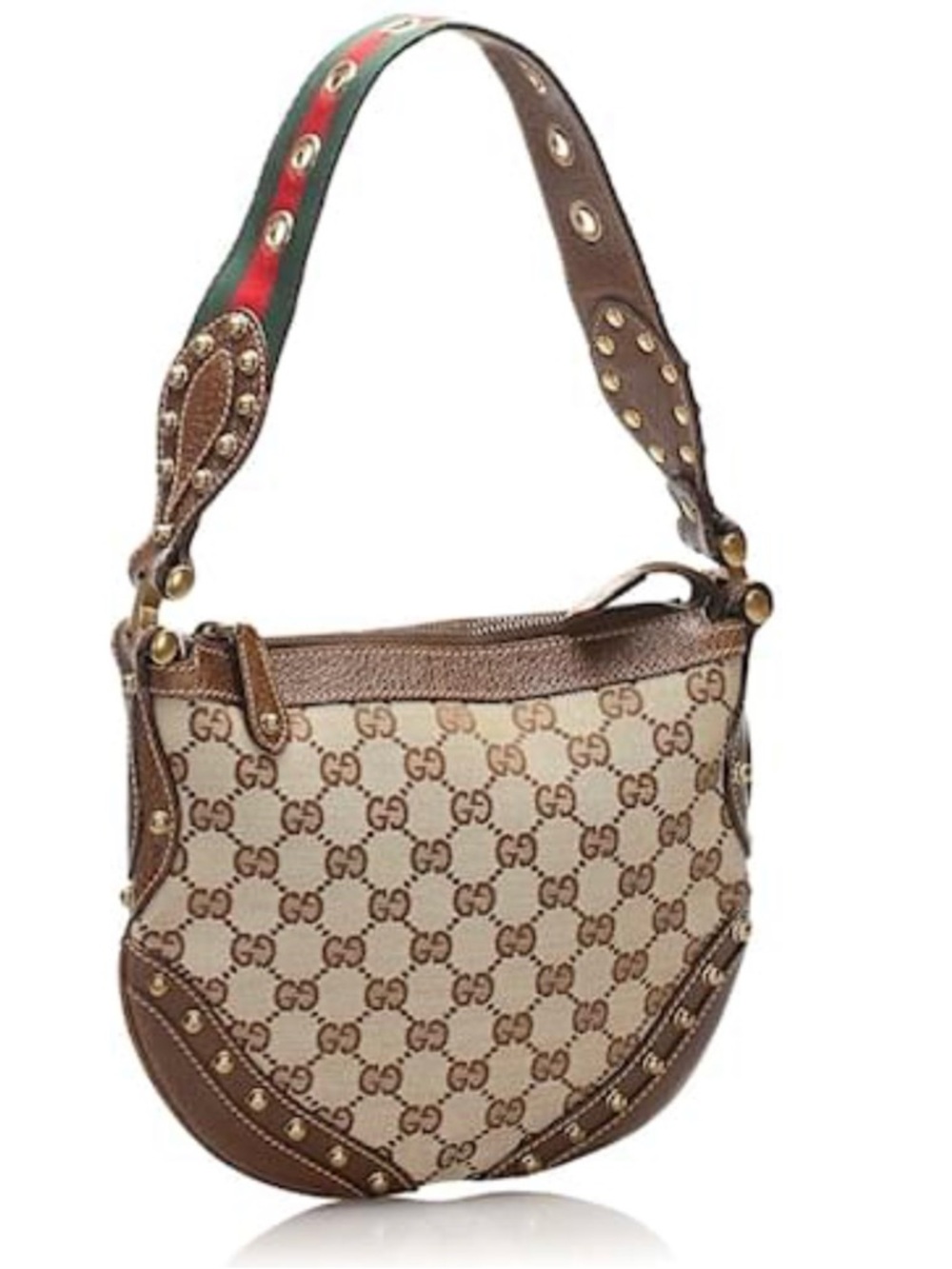 Gucci Small Monogram Pelham Studded Bag